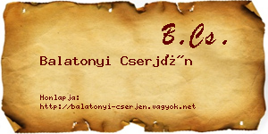 Balatonyi Cserjén névjegykártya